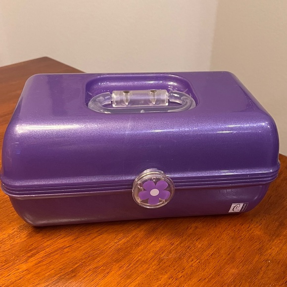 Caboodles Liquid‎ Metallic 2622 Purple GLITTER Makeup Case Organizer hard2find - Picture 2 of 10